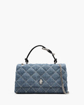 The Quilted Denim Dual Convertible Shoulder Bag Light Wash Indigo | Marc Jacobs for sale