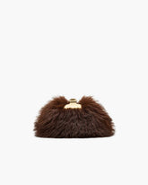 The Faux Fur Glam Small Clutch Dark Brown | Marc Jacobs discount