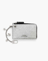 The Coated Glitter Everyday Top Zip Charm Wallet Silver | Marc Jacobs for sale