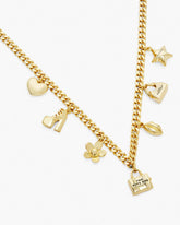 The Mini Icon Charm Necklace Light Antique Gold | Marc Jacobs on sale