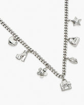 The Mini Icon Charm Necklace Light Antique Silver | Marc Jacobs cheap