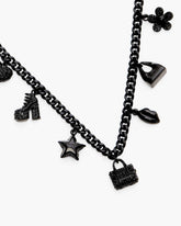 Mini Icon Pave Charm Necklace Black/Black Crystal | Marc Jacobs sale