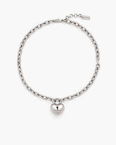The Heart Balloon Necklace Light Antique Silver | Marc Jacobs for sale