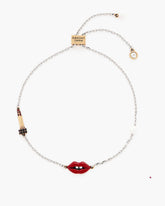 The Lips Slider Bracelet Silver/Red | Marc Jacobs discount