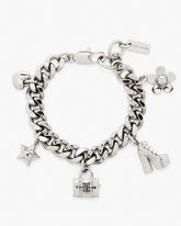 The Mini Icon Charm Bracelet Light Antique Silver | Marc Jacobs Outlet