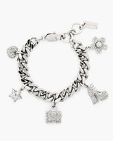 The Pave Mini Icon Charm Bracelet Silver/Crystal | Marc Jacobs for sale