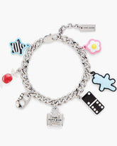 The Sticker Charm Bracelet Silver Multi | Marc Jacobs Outlet