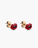The Lips Stud Earrings Gold/Red | Marc Jacobs sale