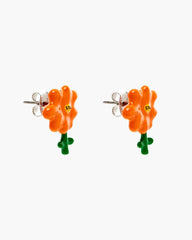 David Shrigley X Marc Jacobs Joy Flower Stud Earrings Silver/Orange | Marc Jacobs discount