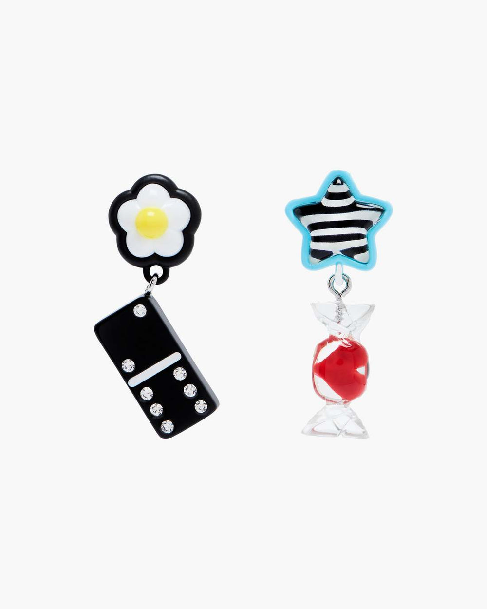 The Sticker Charm Earrings Silver Multi | Marc Jacobs Online