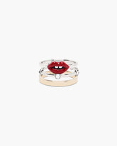 The Lips Ring Set Gold/Silver | Marc Jacobs on sale