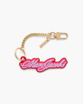 The Cursive Logo Bag Charm Bow Pink Multi | Marc Jacobs sale