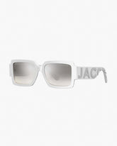 The Bold Logo Square Mirrored Sunglasses White/Grey | Marc Jacobs Outlet
