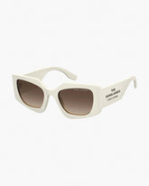 The Square Cat Eye Sunglasses Ivory | Marc Jacobs Online