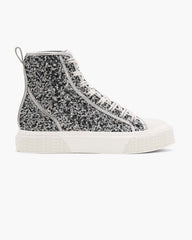 The Sequin High Top Sneaker Silver | Marc Jacobs Outlet