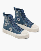The Sequin Daisy Denim High Top Sneaker Vintage Indigo | Marc Jacobs sale