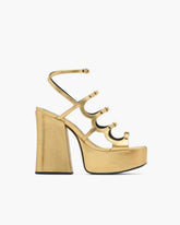 The Metallic Leather Kiki Platform Sandal Gold | Marc Jacobs cheap