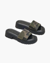 The Camo Jacquard Lug Sole Slide Camo Multi | Marc Jacobs Outlet