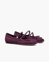 The Suede Kiki Ballerina Dark Plum | Marc Jacobs sale