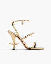 The Metallic Leather Daisy Heel Gold | Marc Jacobs Outlet