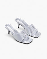 The Metallic J Marc Heeled Sandal Silver | Marc Jacobs Online