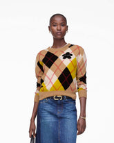 Preppy Daisy Argyle Crewneck Joy Yellow Multi | Marc Jacobs cheap