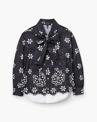 Trompe L'Oeil Eyelet Bow Blouse Black/White | Marc Jacobs Outlet