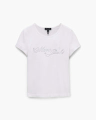 Charm Logo Shrunken Tee White | Marc Jacobs discount