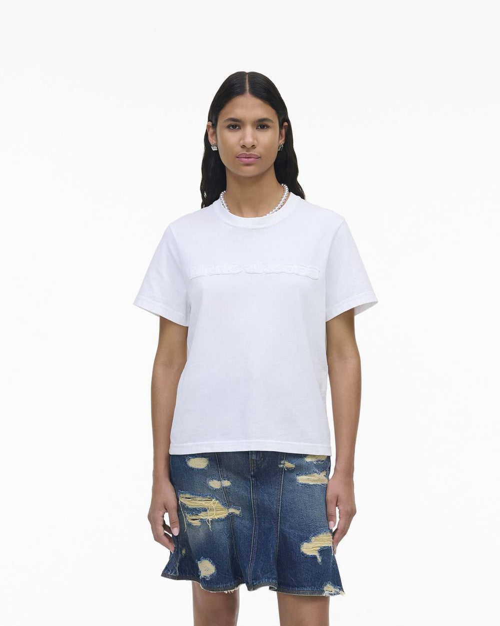 The Logo Baby Tee White | Marc Jacobs Outlet
