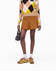 Suede Box Pleat Mini Skirt Copper | Marc Jacobs cheap