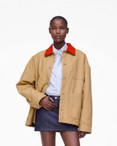 The A.P.C. X Marc Jacobs Stoned Canvas Unisex Jacket Camel | Marc Jacobs cheap