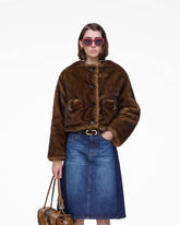 Teddy Cropped Jacket Ebony | Marc Jacobs Outlet