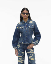 The Rip And Repair Fluted Denim Jacket Punk Indigo | Marc Jacobs sale