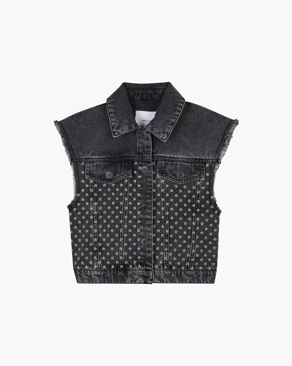 The Crystal Daisy Denim Vest Black | Marc Jacobs discount