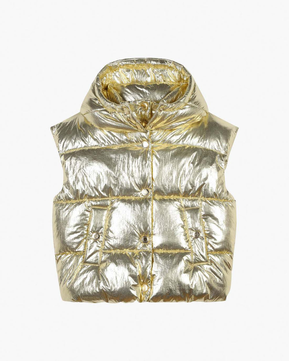 The Metallic Puffer Vest Gold | Marc Jacobs Outlet