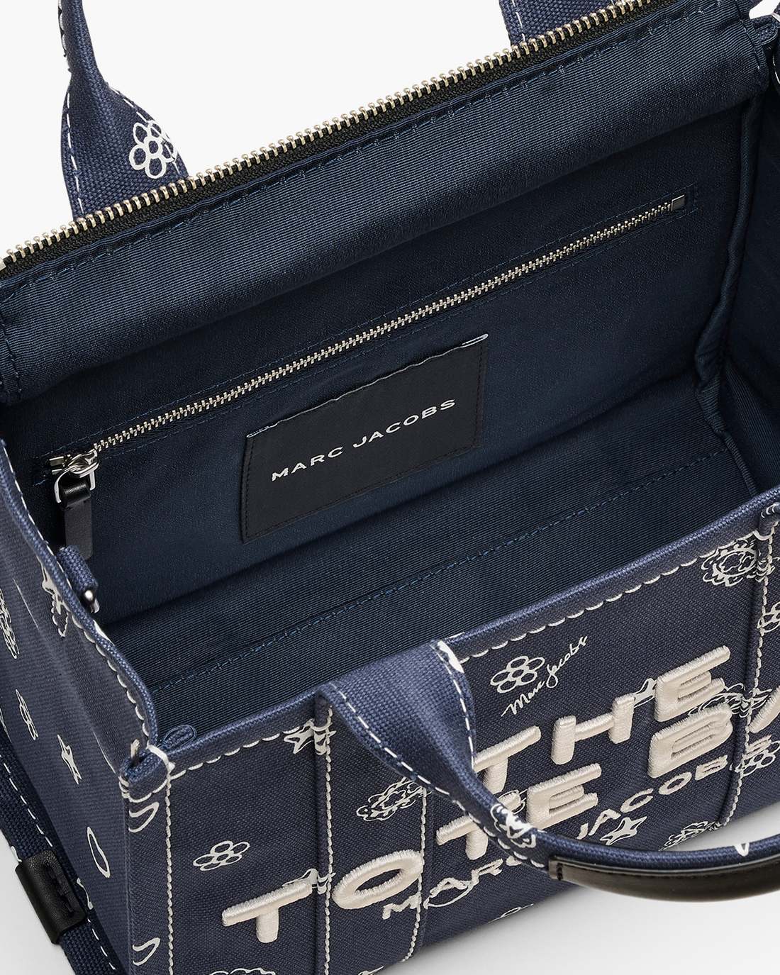 The Bandana Canvas Small Tote Bag Navy Multi | Marc Jacobs cheap