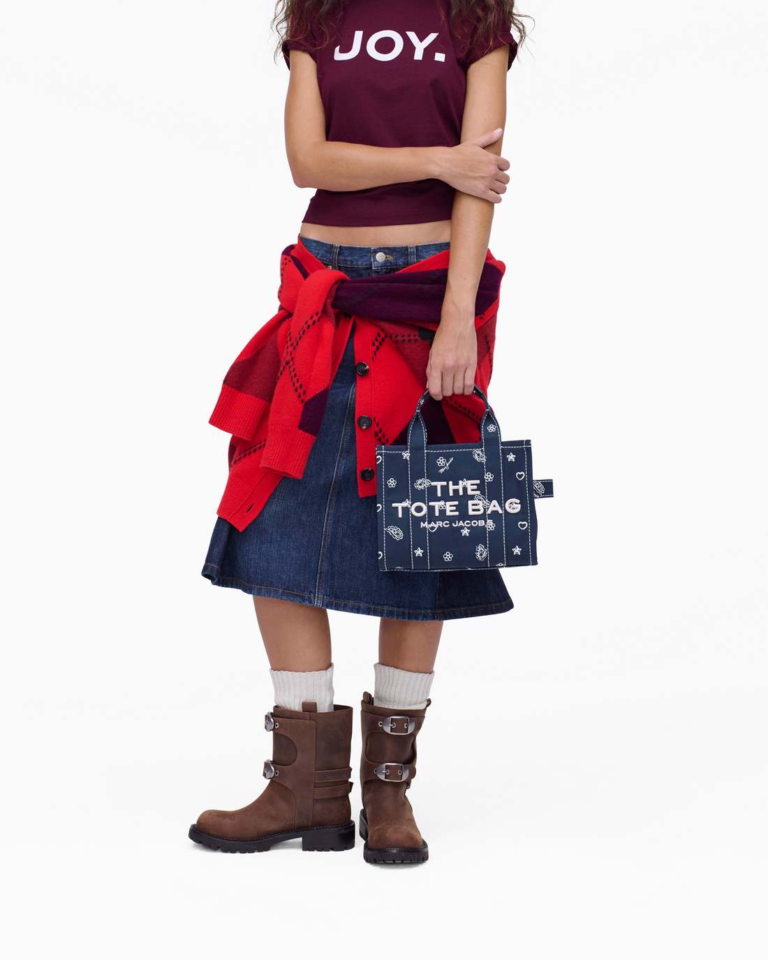 The Bandana Canvas Small Tote Bag Navy Multi | Marc Jacobs cheap
