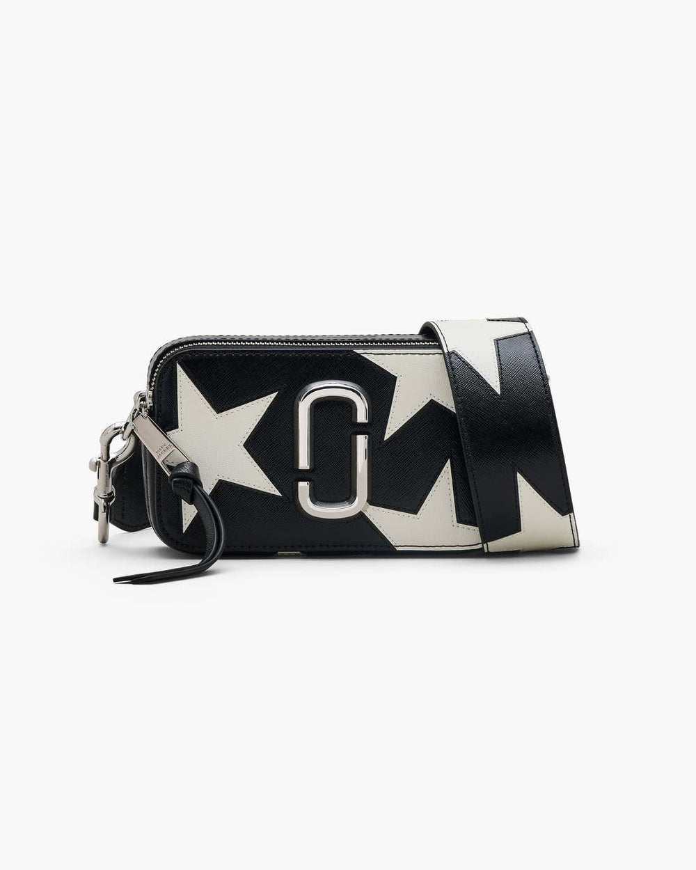 The Star Patchwork Leather Snapshot Black/White | Marc Jacobs discount