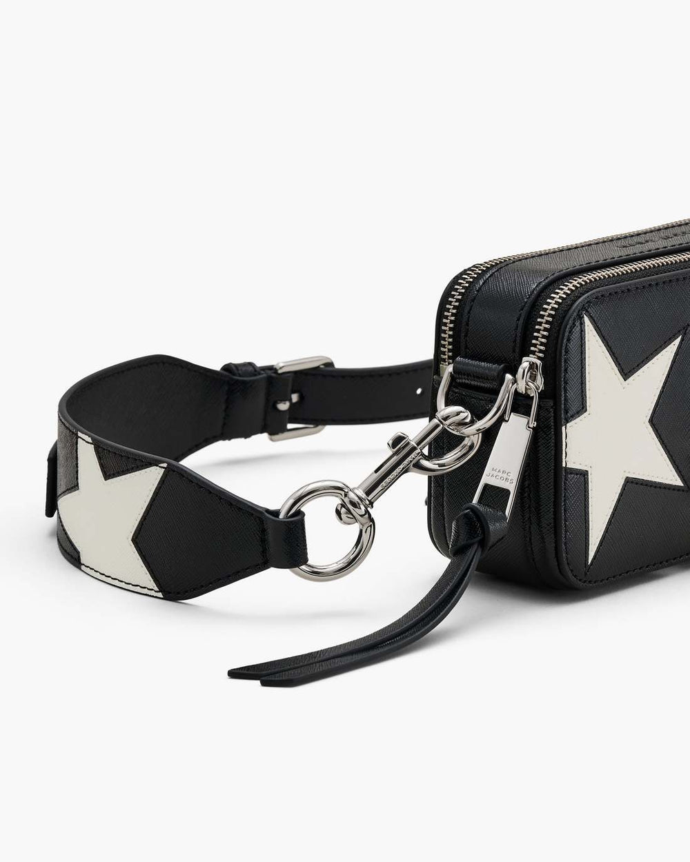 The Star Patchwork Leather Snapshot Black/White | Marc Jacobs discount