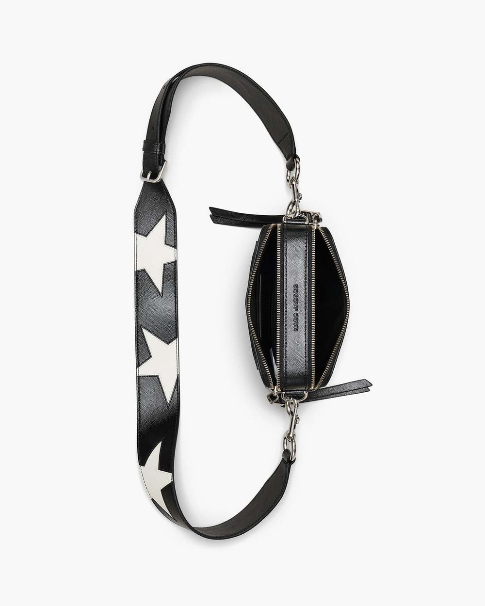 The Star Patchwork Leather Snapshot Black/White | Marc Jacobs discount