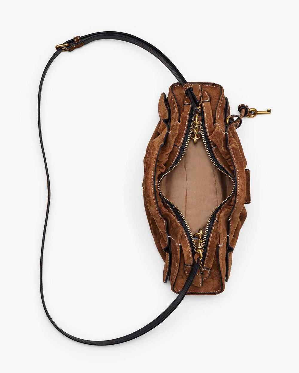 The Suede Cristina Small Satchel Copper | Marc Jacobs Outlet