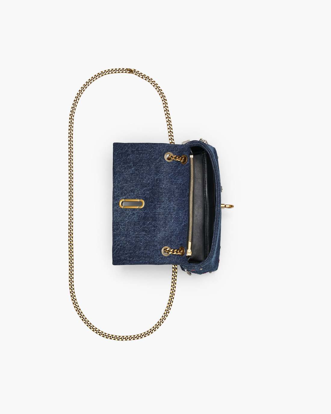 The Trinket Charm Denim Dual Chain Mini Bag Medium Wash Multi | Marc Jacobs Online