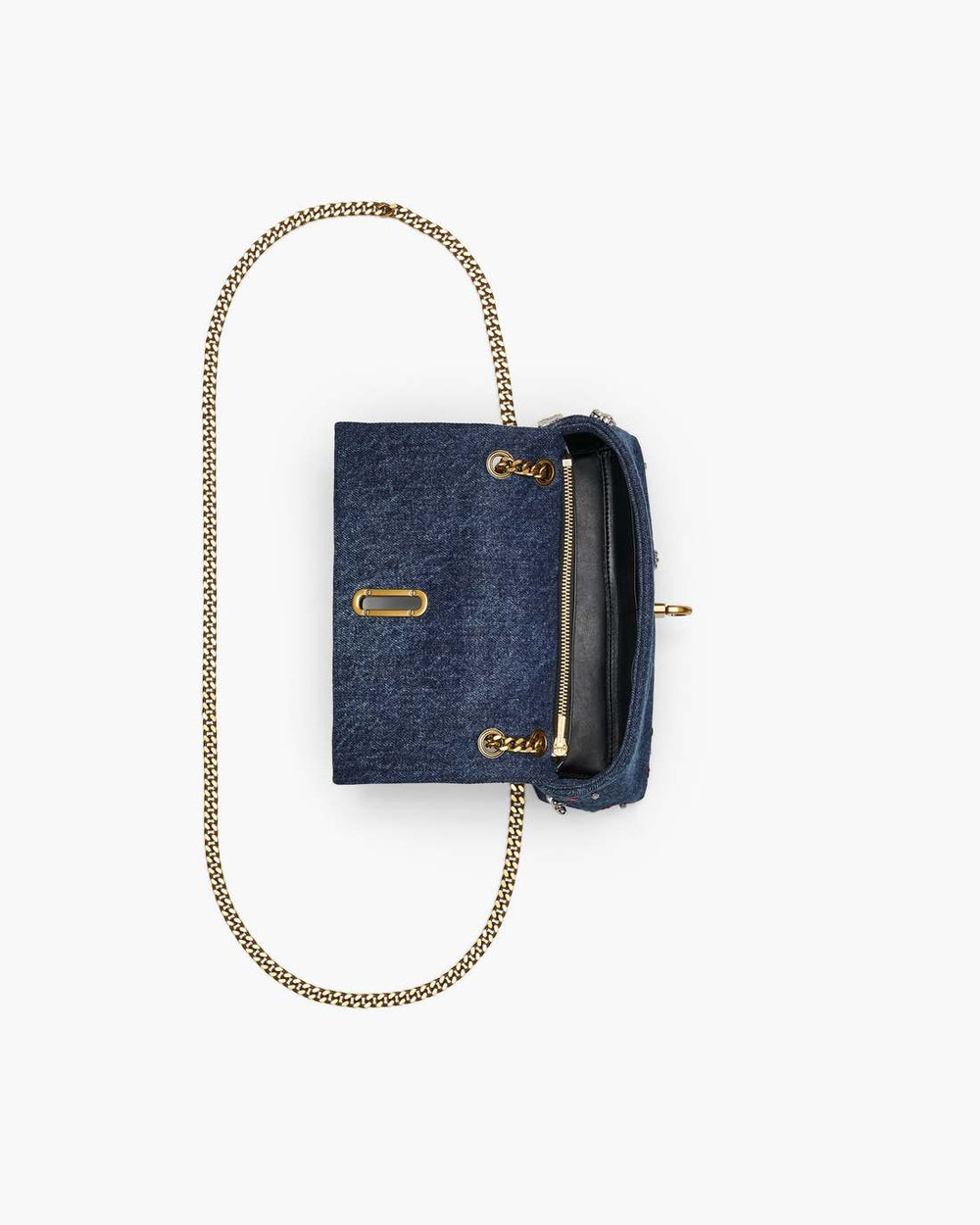 The Trinket Charm Denim Dual Chain Mini Bag Medium Wash Multi | Marc Jacobs Online