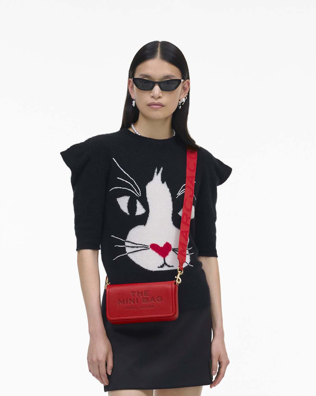 The Leather Mini Bag True Red | Marc Jacobs Outlet