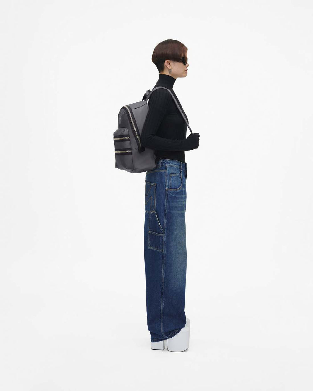 The Biker Nylon Large Backpack Dark Shadow | Marc Jacobs Outlet