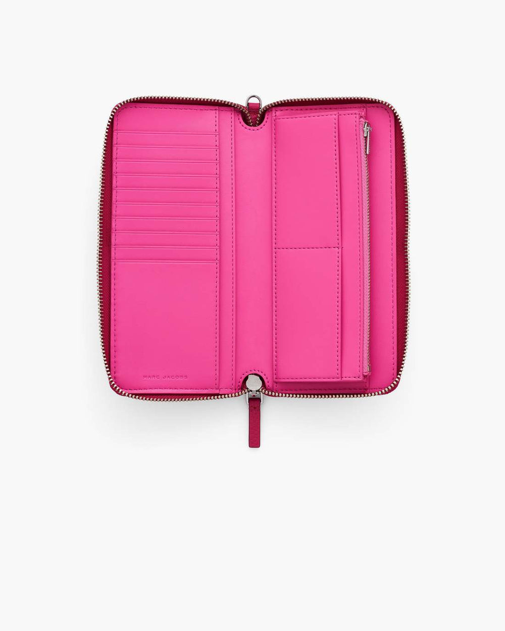 The Leather Continental Wallet Raspberry Pink | Marc Jacobs for sale