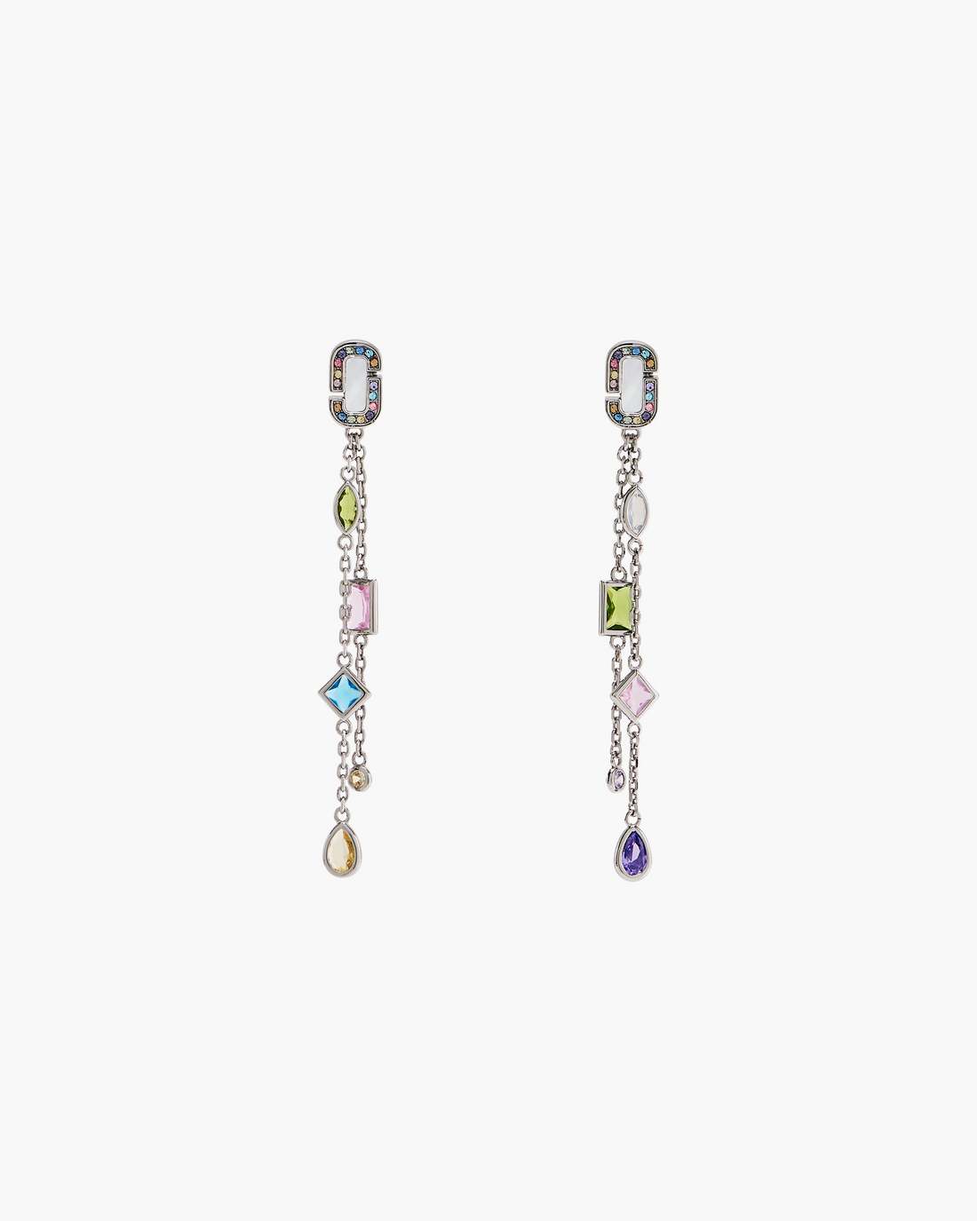 The J Marc Luxe Gem Linear Earrings Silver/Multi | Marc Jacobs cheap
