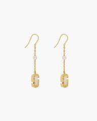 The J Marc Luxe Linear Earrings Gold/Crystal | Marc Jacobs discount