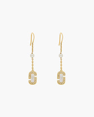 The J Marc Luxe Linear Earrings Gold/Crystal | Marc Jacobs discount