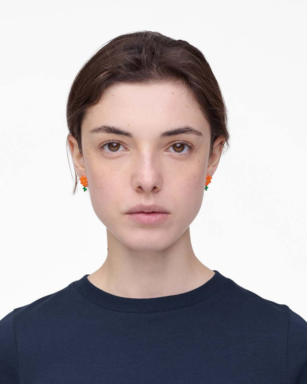 David Shrigley X Marc Jacobs Joy Flower Stud Earrings Silver/Orange | Marc Jacobs discount